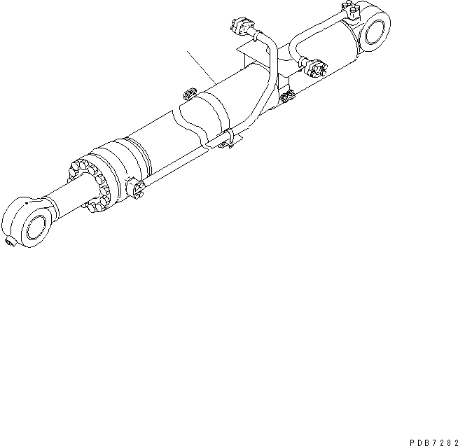Komatsu parts book diagram for PC800-7 S/N 40001-UP (Overseas Version): BUCKET CYLINDER (FOR 3.6M 4.6M AND 5.6M)