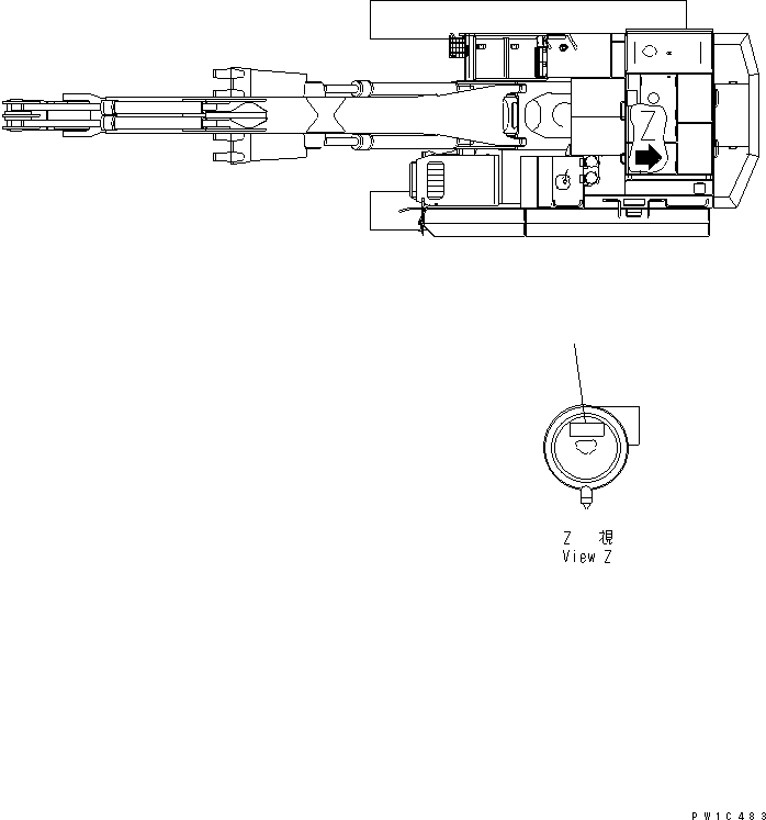 Komatsu parts book diagram for PC800-7 S/N 40001-UP (Overseas Version): PLATE (AIR CLEANER ? DOUBLE ELEMENT) (ARABIC)