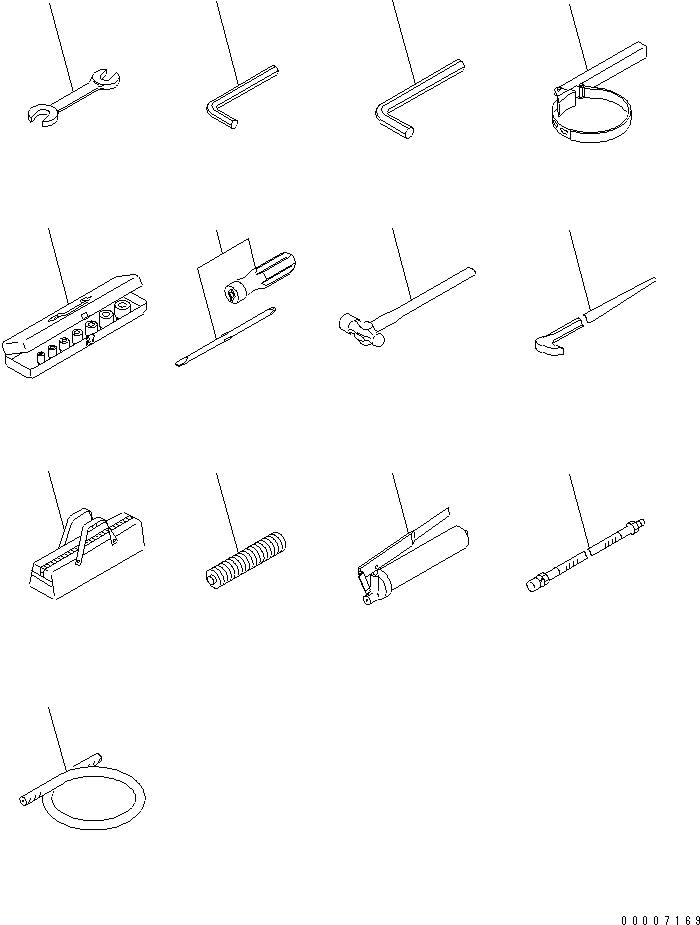 Komatsu parts book diagram for PC800-7 S/N 40001-UP (Overseas Version): TOOL (GREASE PUMP LESS)