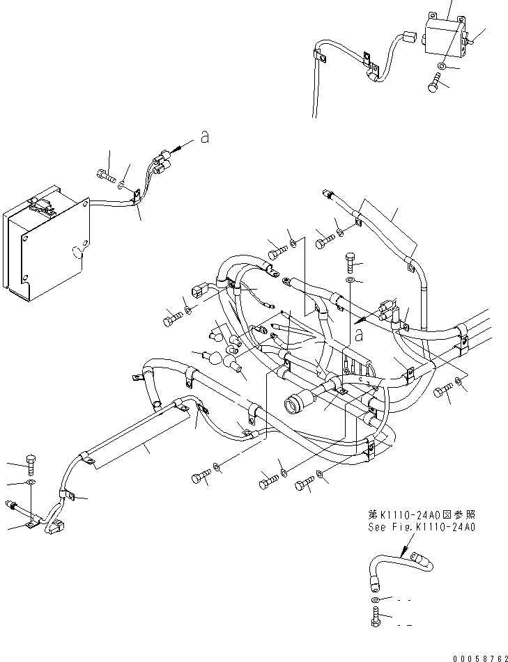 Excavators Komatsu / PC800LC-8R S/N 60001-UP (W/O EGR)(pc800l0c) / WIRING HARNESS (MAIN HARNESS) (CLIP) (RIGHT DECK) (FRONT)(120090 : E0200-05A0)