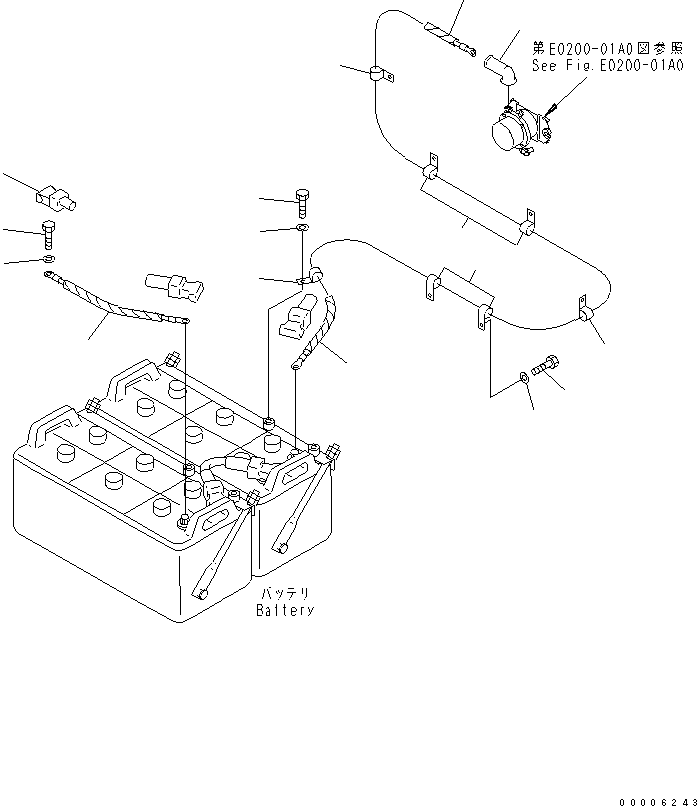 Excavators Komatsu / PC800LC-8R S/N 60001-UP (W/O EGR)(pc800l0c) / WIRING HARNESS (BATTERY CASE)(120100 : E0200-06A0)