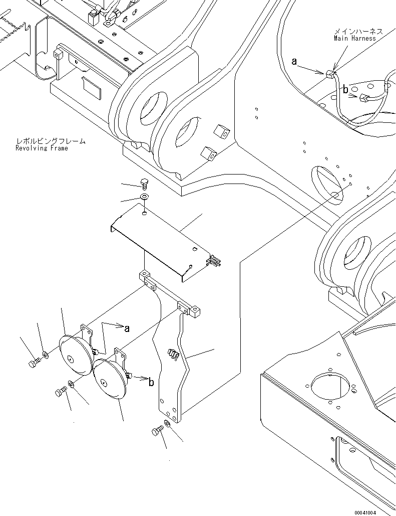 Excavators Komatsu / PC800LC-8R S/N 60001-UP (W/O EGR)(pc800l0c) / WIRING HARNESS (HORN)(#60001-60018)(120140 : E0200-09A0)