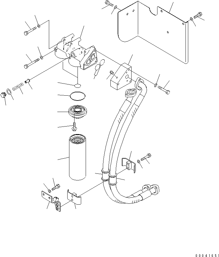 Excavators Komatsu / PC800LC-8 S/N 50001-UP (ecot3)(pc800lcc) / ENGINE MOUNTING (OIL FILTER PIPING) (OIL FILTER)(#55001-)(030080 : B0100-03A0A)