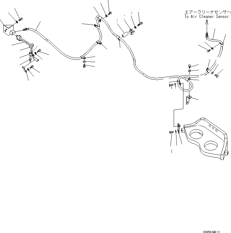 Excavators Komatsu / PC800LC-8 S/N 50001-UP (ecot3)(pc800lcc) / ENGINE MOUNTING (AIR CLEANER SENSOR)(#55046-55065)(030110 : B0100-04A0B)