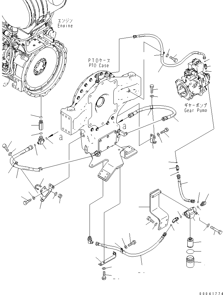 Excavators Komatsu / PC800LC-8 S/N 50001-UP (ecot3)(pc800lcc) / POWER TAKE OFF (LUBRICATION PIPING)(030170 : B0600-03A0)
