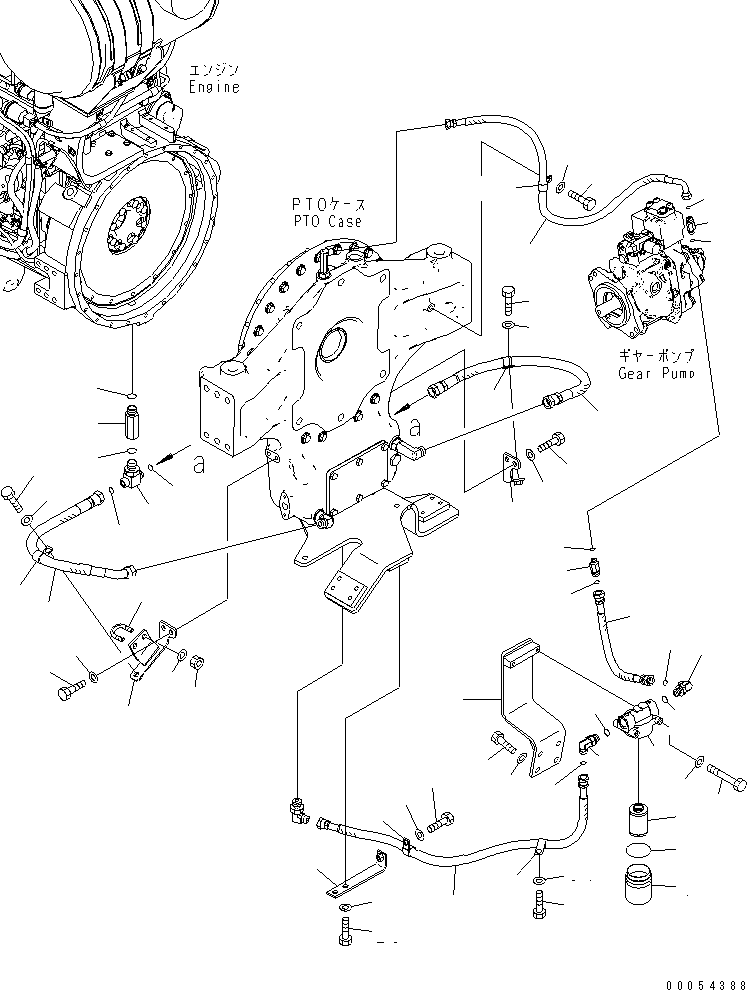 Excavators Komatsu / PC800LC-8 S/N 50001-UP (ecot3)(pc800lcc) / POWER TAKE OFF (LUBRICATION PIPING) (FOR COUNTERWEIGHT REMOVER)(030180 : B0600-03A1)