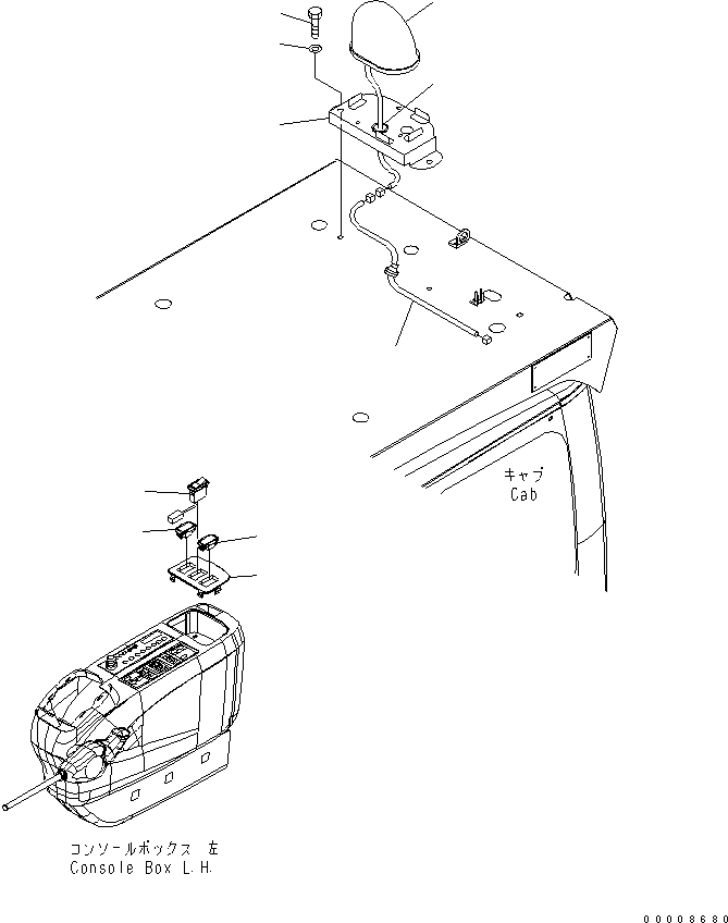 Excavators Komatsu / PC800LC-8 S/N 50001-UP (ecot3)(pc800lcc) / BEACON (WITH TOP GUARD)(120230 : E0201-01A0)