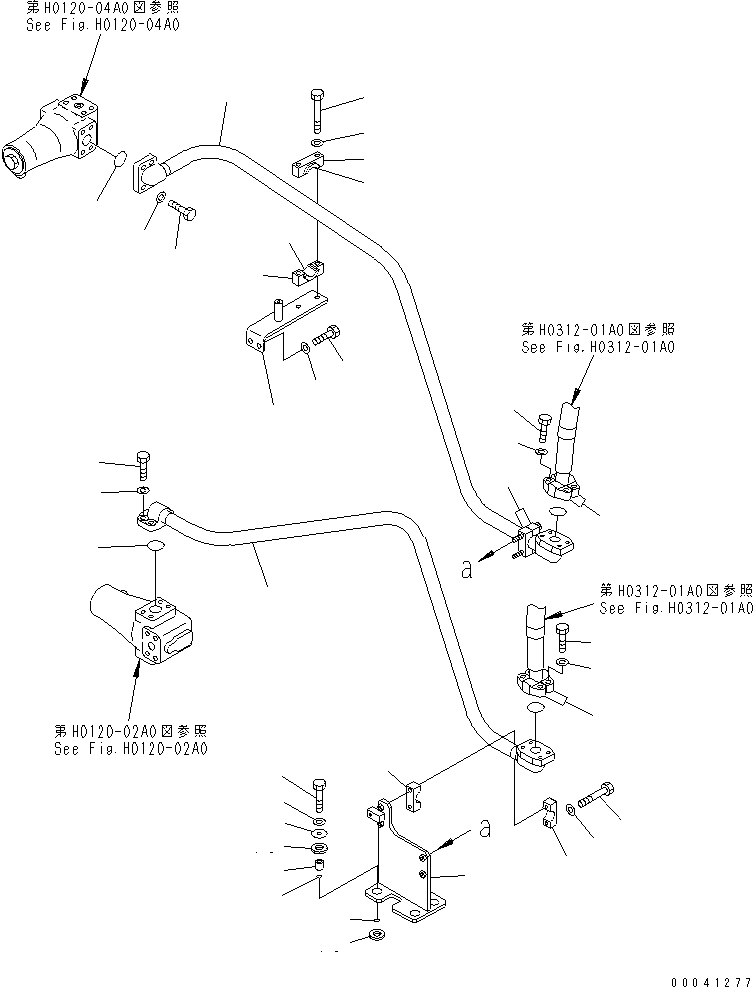 Excavators Komatsu / PC800LC-8 S/N 50001-UP (ecot3)(pc800lcc) / DELIVERY PIPING (MAIN VALVE)(150300 : H0312-02A0)