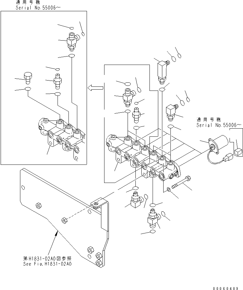 Excavators Komatsu / PC800LC-8 S/N 50001-UP (ecot3)(pc800lcc) / SOLENOID VALVE (VALVE)(#55001-)(150770 : H1831-01A0A)
