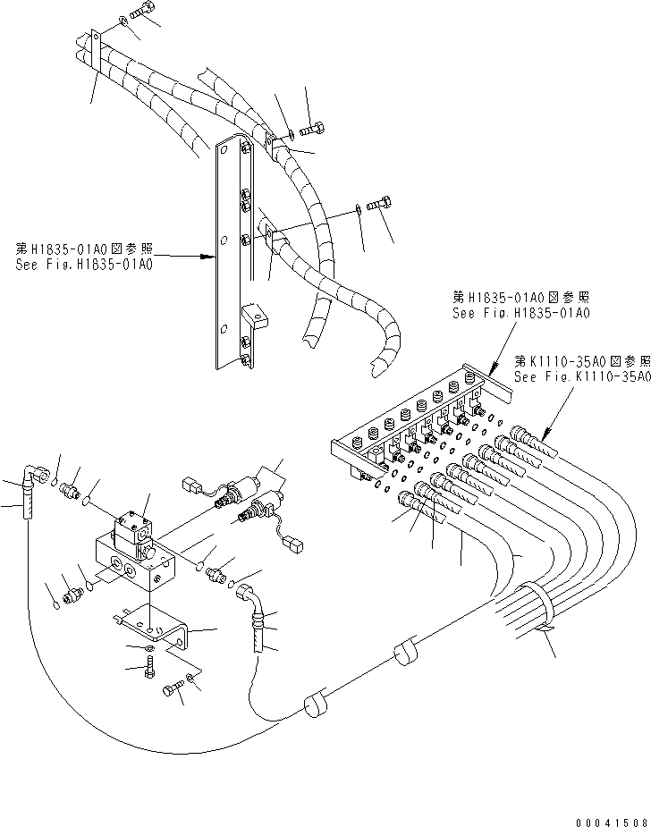 Excavators Komatsu / PC800LC-8 S/N 50001-UP (ecot3)(pc800lcc) / PPC PIPING JOINT (BOOM SHAKE DAMP VALVE) (FOR BACKHOE)(150850 : H1835-02A0)