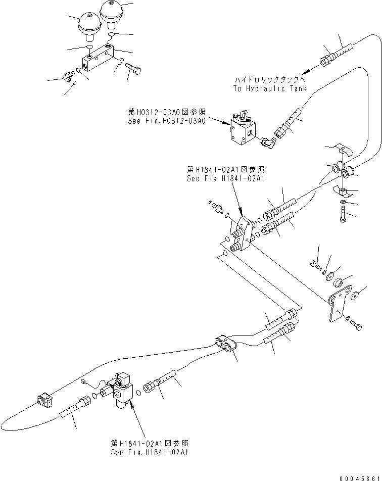 Excavators Komatsu / PC800LC-8 S/N 50001-UP (ecot3)(pc800lcc) / PPC PUMP PIPING (WITH DRIFT PREVENTION VALVE)(150870 : H1841-01A1)