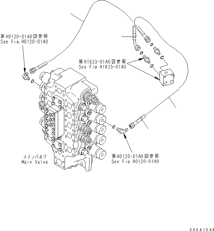 Excavators Komatsu / PC800LC-8 S/N 50001-UP (ecot3)(pc800lcc) / PPC SWING PIPING(150930 : H1847-01A0)