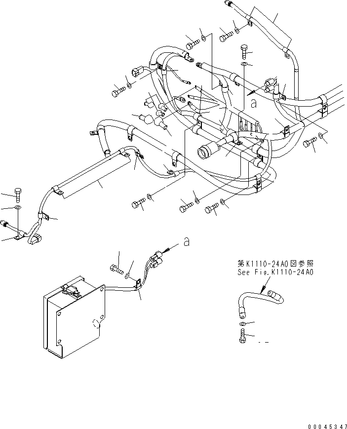 Excavators Komatsu / PC800LC-8K S/N K50001-UP(pc800lcu) / WIRING (MAIN HARNESS) (CLIP) (RIGHT DECK) (FRONT)(004008 : E0200-05A0)