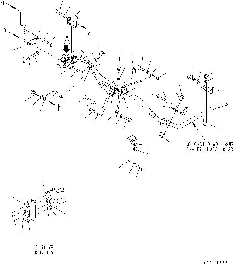 Excavators Komatsu / PC800LC-8K S/N K50001-UP(pc800lcu) / QUICK RETURN LINES (BRACKET)(005022 : H0331-02A0)