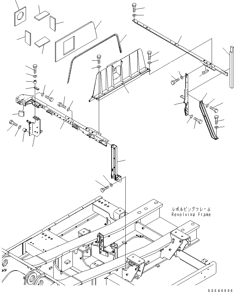 Excavators Komatsu / PC800LC-8K S/N K50001-UP(pc800lcu) / FRAME (ENGINE ROOM) (MACHINE CAB)(008005 : M1120-01A0)