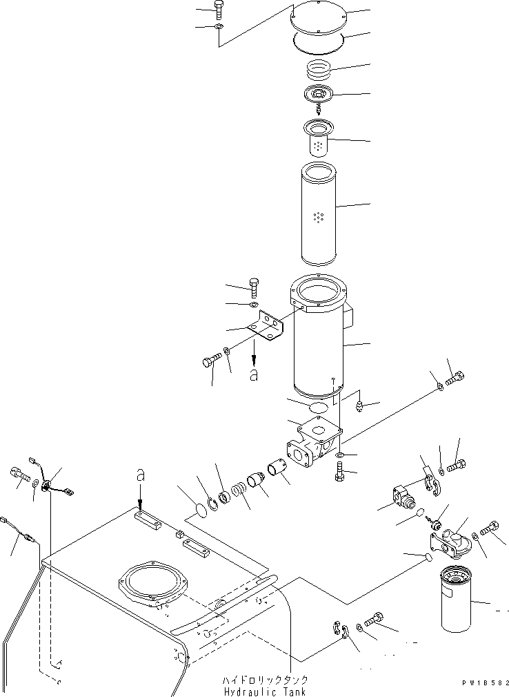Excavators Komatsu / PC800SE-6-AM S/N 30001-UP(pc800s0r) / HYDRAULIC TANK (RETURN FILTER)(#31001-)(150020 : H0110-02A3)