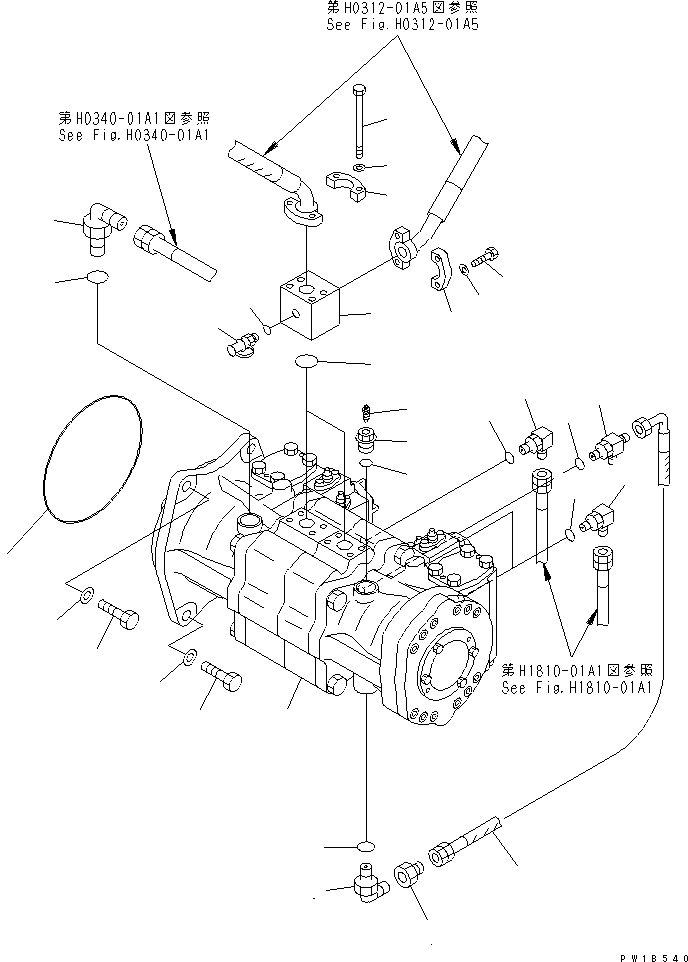 Excavators Komatsu / PC800SE-6-AM S/N 30001-UP(pc800s0r) / NO.2 PUMP (JOINT PARTS)(#31001-)(150140 : H0220-01A2)
