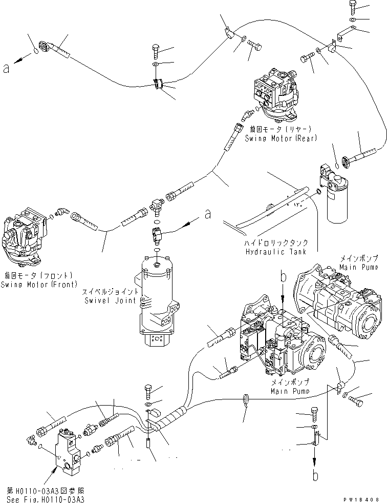 Excavators Komatsu / PC800SE-6-AM S/N 30001-UP(pc800s0r) / DRAIN LINES(#31001-)(150240 : H0340-01A1)