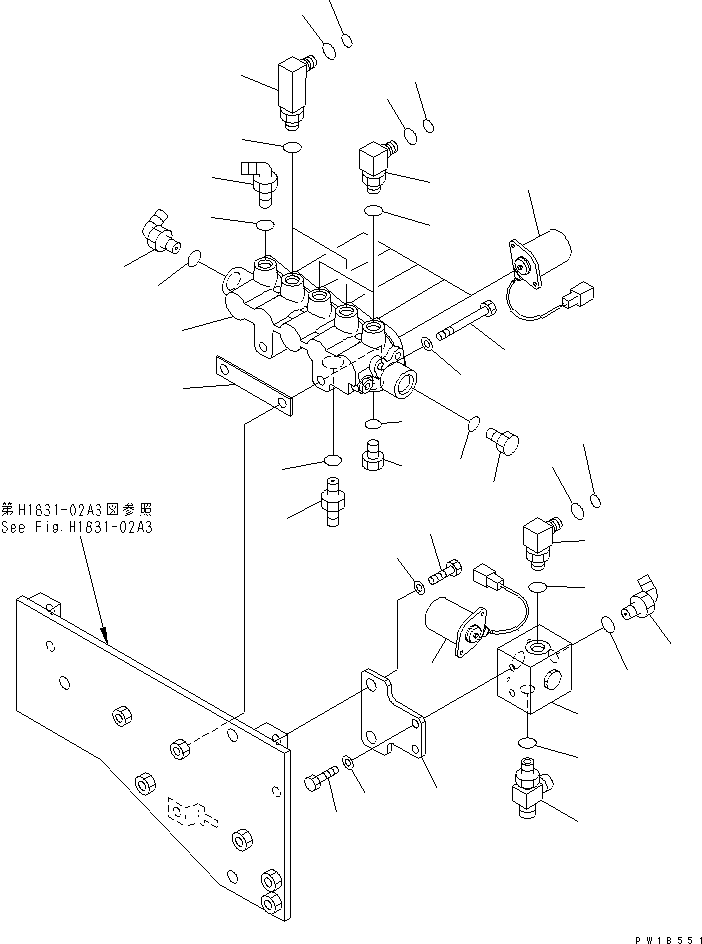 Excavators Komatsu / PC800SE-6-AM S/N 30001-UP(pc800s0r) / SOLENOID VALVE (VALVE)(#31001-)(150410 : H1831-01A3)