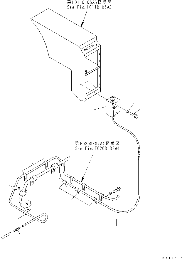 Excavators Komatsu / PC800SE-6-AM S/N 30001-UP(pc800s0r) / WINDOW WASHER(#31001-)(210260 : K0350-01A2)