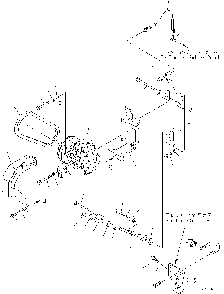 Excavators Komatsu / PC800SE-6-AM S/N 30001-UP(pc800s0r) / AIR CONDITIONER (COMORESSOR)(#31001-)(210280 : K0710-01A5)