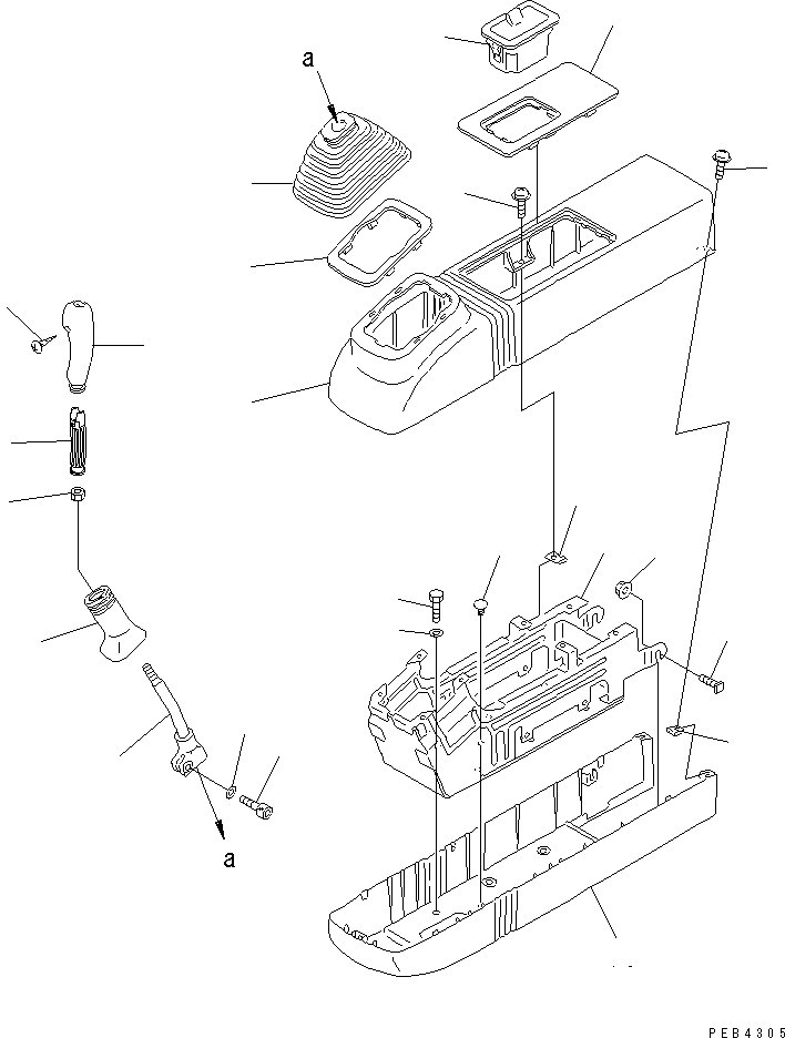Excavators Komatsu / PC800SE-6-AM S/N 30001-UP(pc800s0r) / FLOOR FRAME (LEFT STAND) (LEVER AND COVER)(#31001-)(210360 : K1110-02B7)