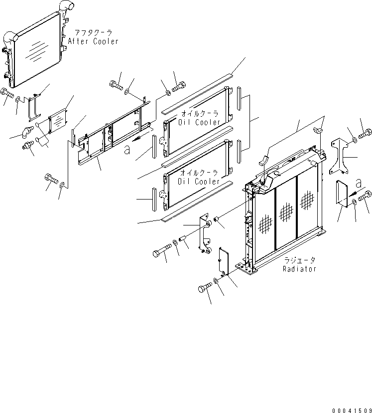 Komatsu parts book diagram for PC800SE-8 S/N 50001-UP (ecot3): COOLING (OIL COOLER FOR FUEL)