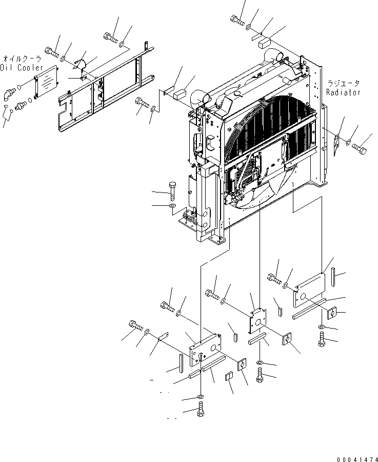 Komatsu parts book diagram for PC800SE-8 S/N 50001-UP (ecot3): COOLING (SENSOR AND COVER) (WITH 75A ALTERNATOR)(#50001-50036)