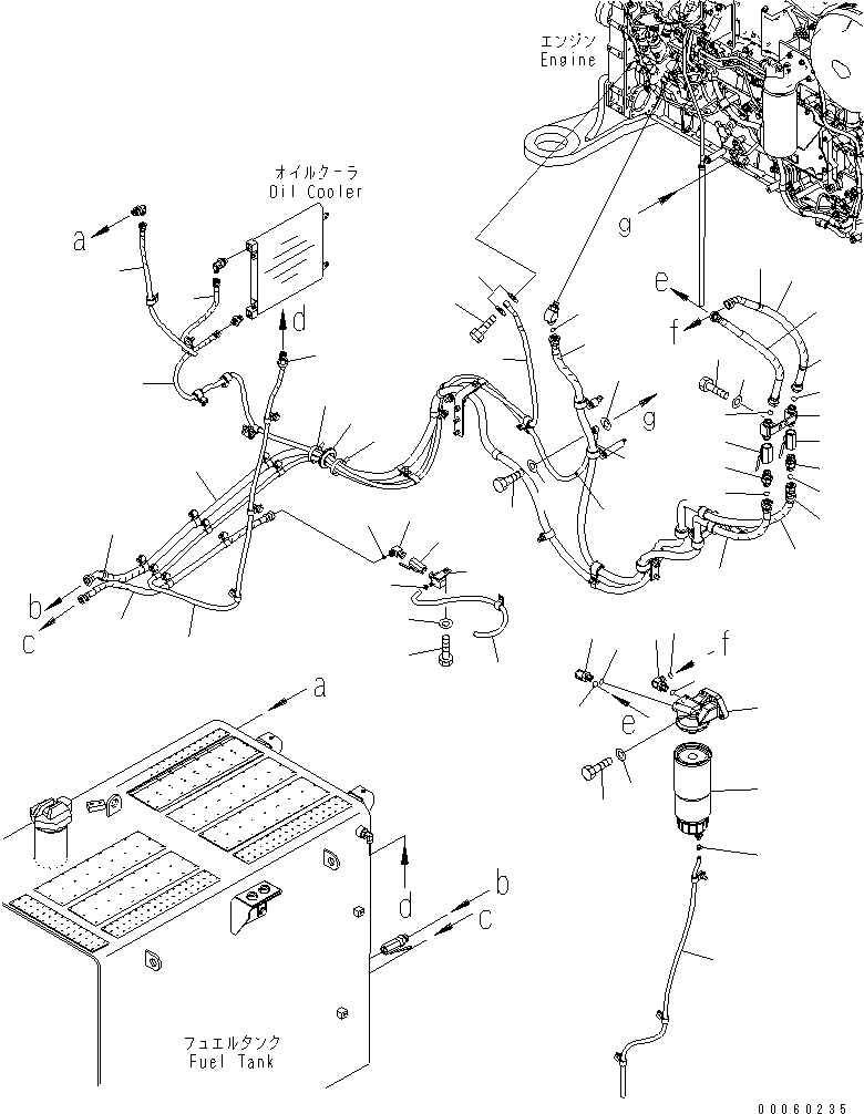 Komatsu parts book diagram for PC800SE-8 S/N 50001-UP (ecot3): FUEL PIPING (FILTER AND HOSE)(#55046-55242)