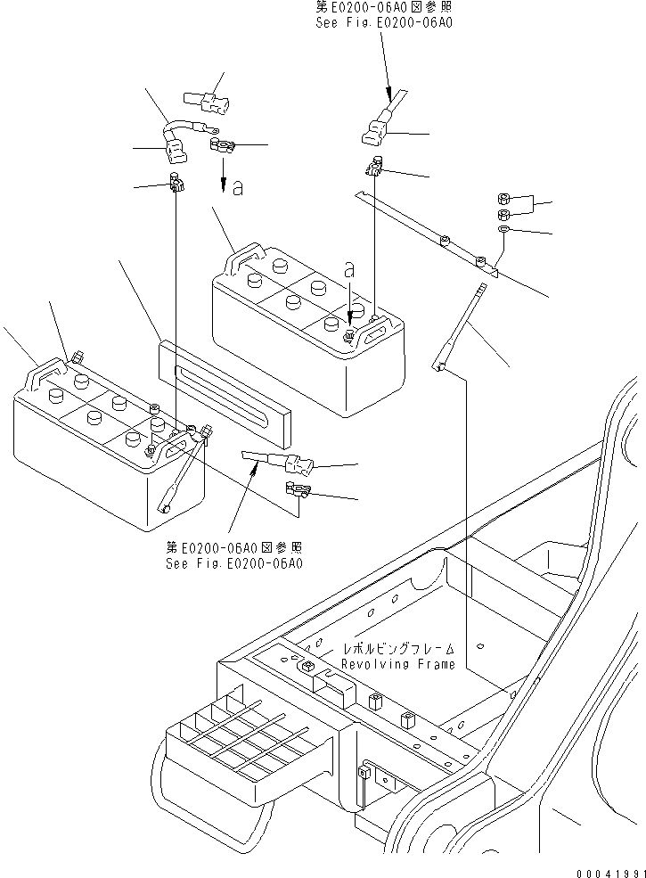 Komatsu parts book diagram for PC800SE-8 S/N 50001-UP (ecot3): BATTERY (NS200) (WET)