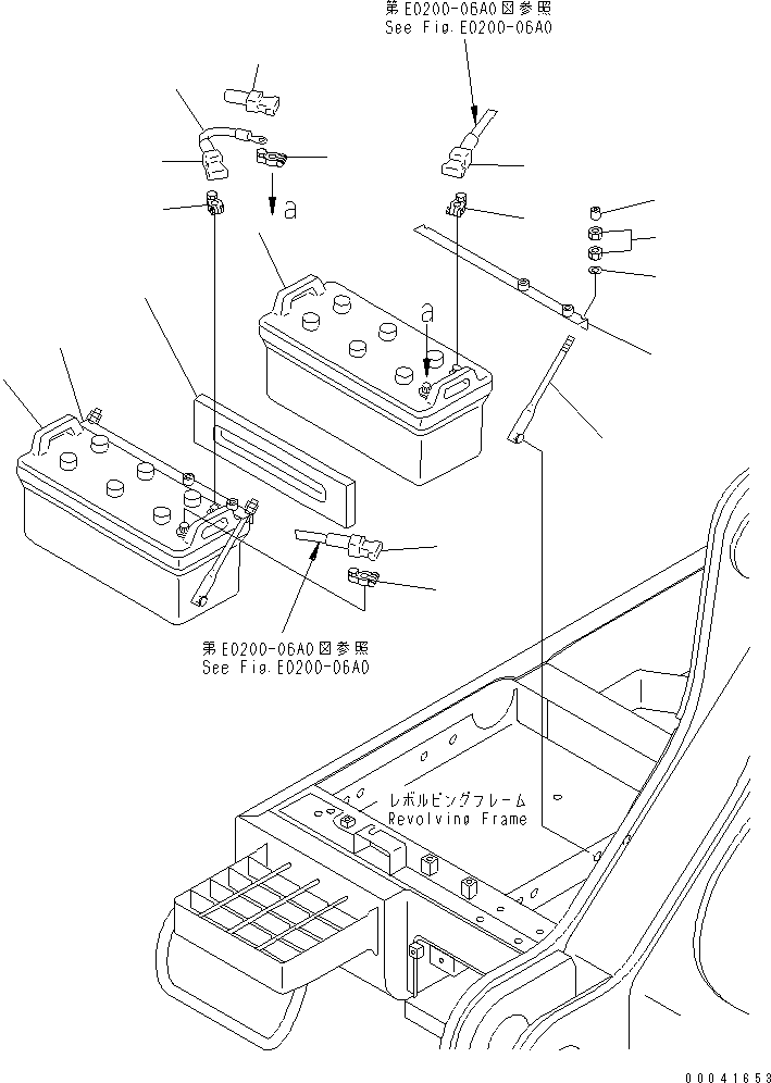 Komatsu parts book diagram for PC800SE-8 S/N 50001-UP (ecot3): BATTERY (C200) (WET) (LARGE CAPACITY)