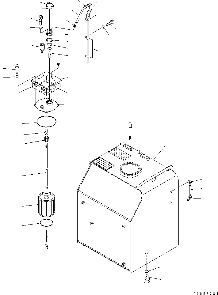 Excavators Komatsu / PC800SE-8 S/N 50001-UP (ecot3)(pc800s2c) / HYDRAULIC TANK (SANDY AND DUSTY TERRAIN SPEC.)(#55001-)(150030 : H0110-01A2)