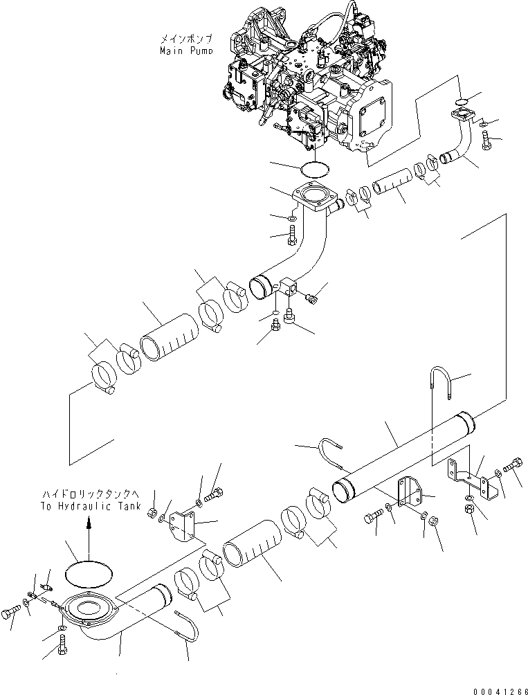Komatsu parts book diagram for PC800SE-8 S/N 50001-UP (ecot3): SUCTION PIPING (HYDRAULIC TANK)