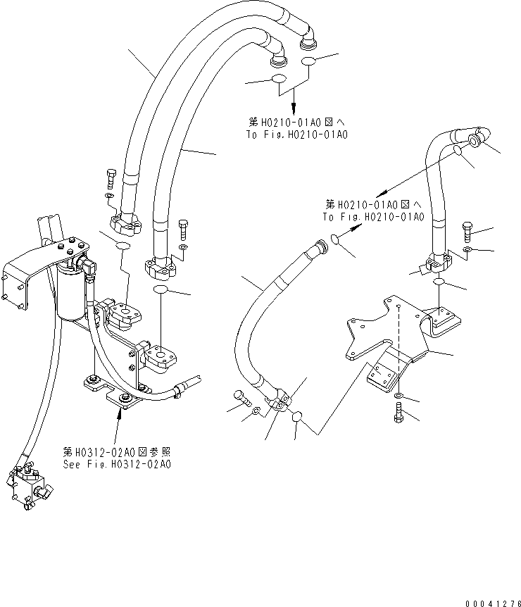Komatsu parts book diagram for PC800SE-8 S/N 50001-UP (ecot3): DELIVERY PIPING (HOSE)