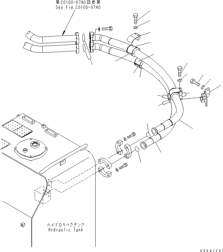 Excavators Komatsu / PC800SE-8 S/N 50001-UP (ecot3)(pc800s2c) / OIL COOLER PIPING(150260 : H0320-01A0)