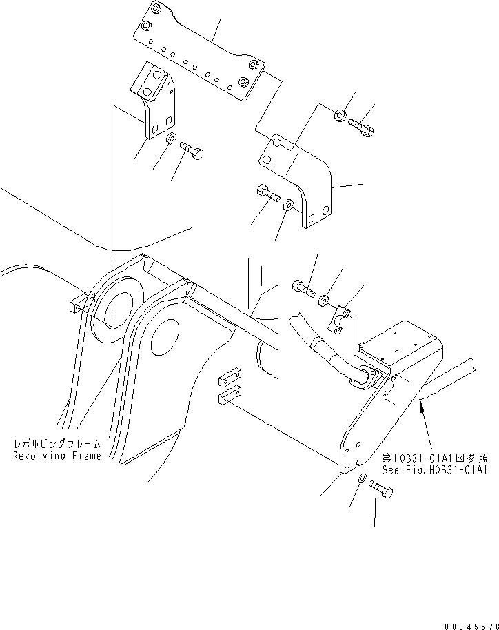 Komatsu parts book diagram for PC800SE-8 S/N 50001-UP (ecot3): BOOM FOOT BRACKET (WITH DRIFT PREVENTION VALVE)