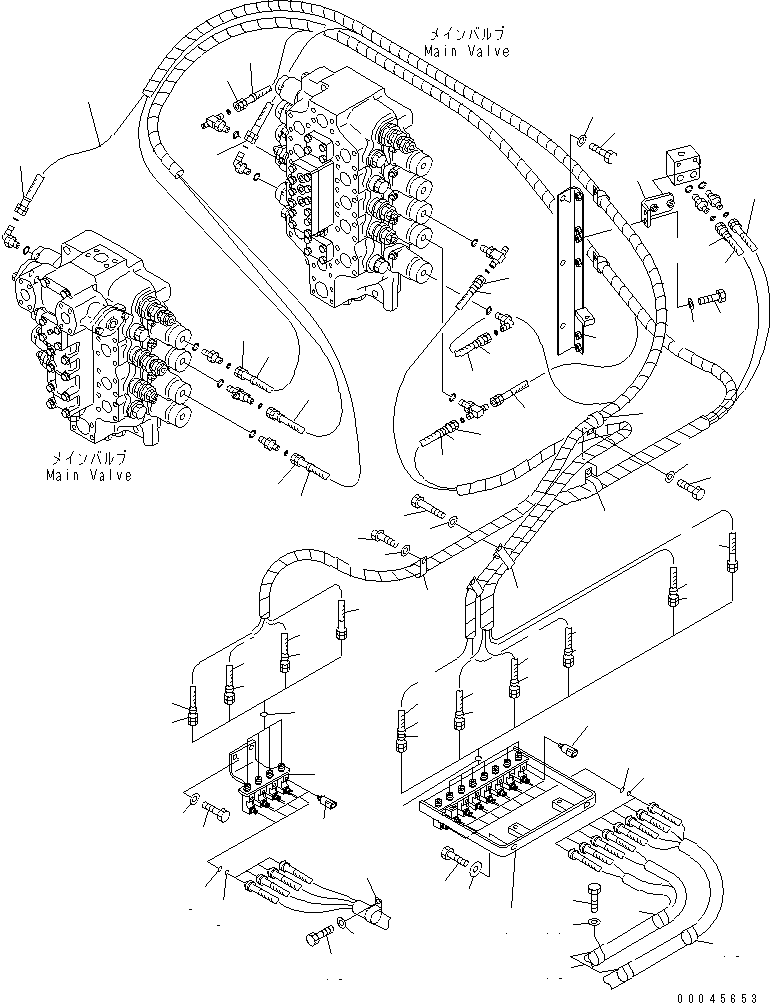 Excavators Komatsu / PC800SE-8 S/N 50001-UP (ecot3)(pc800s2c) / PPC PIPING JOINT (JOINT) (WITH DRIFT PREVENTION VALVE) (FOR BACKHOE)(150660 : H1835-01A1)