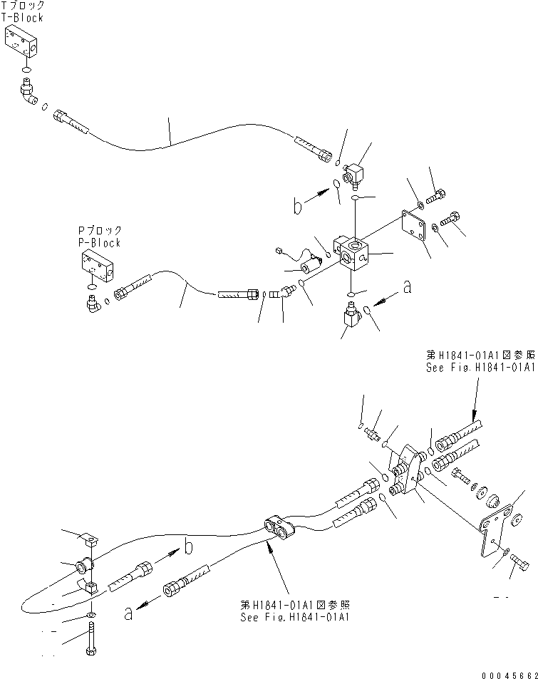 Excavators Komatsu / PC800SE-8 S/N 50001-UP (ecot3)(pc800s2c) / PPC PUMP PIPING (PPC LOCK SOLENOID) (WITH DRIFT PREVENTION VALVE)(150710 : H1841-02A1)