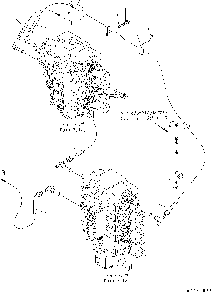 Komatsu parts book diagram for PC800SE-8 S/N 50001-UP (ecot3): PPC BOOM AND BUCKET PIPING