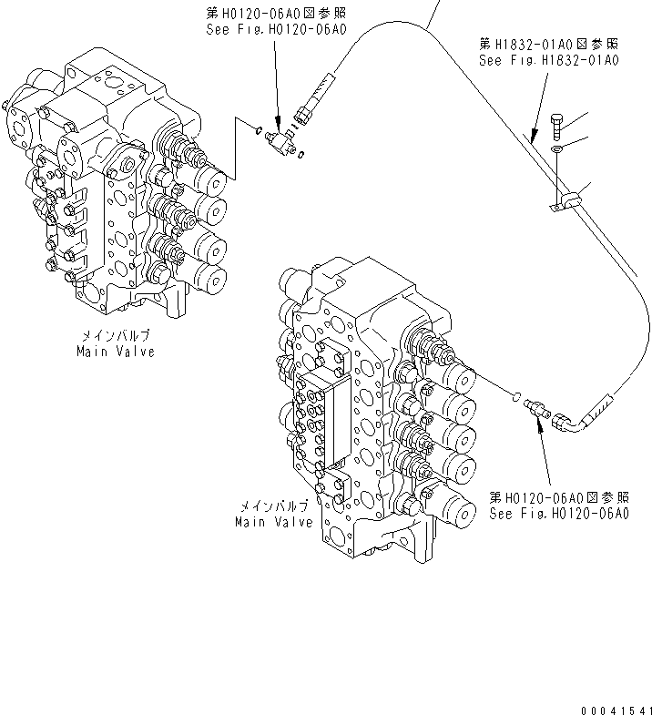Excavators Komatsu / PC800SE-8 S/N 50001-UP (ecot3)(pc800s2c) / PPC HEAVY LIFT PIPING(150760 : H1850-01A0)