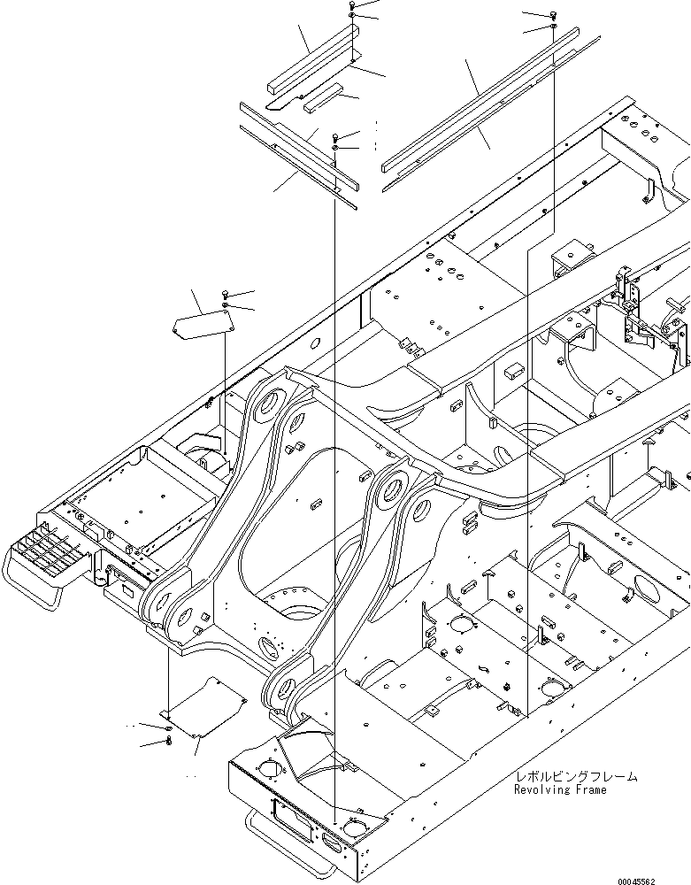 Komatsu parts book diagram for PC800SE-8 S/N 50001-UP (ecot3): REVOLVING FRAME (2/2) (FOR U.S.A.)