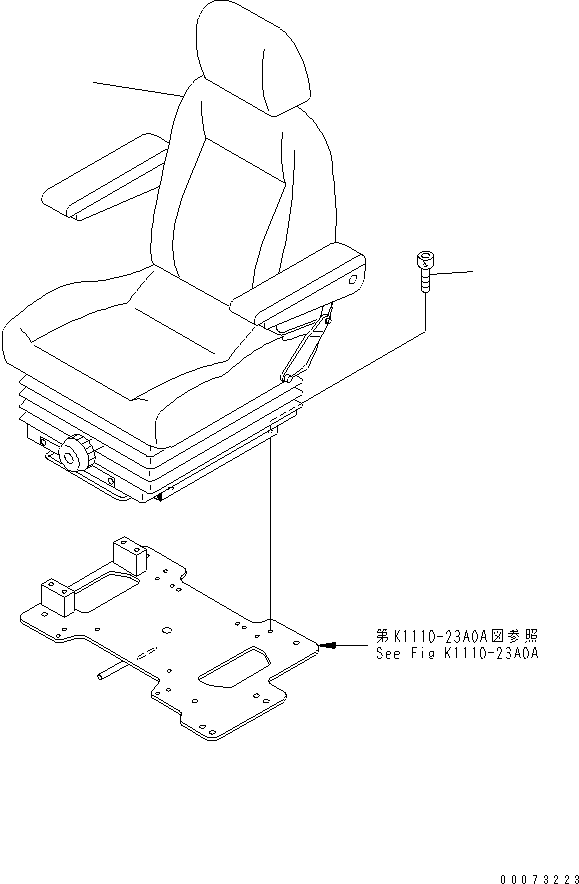 Komatsu parts book diagram for PC800SE-8 S/N 50001-UP (ecot3): OPERATOR'S SEAT (SUSPENSION TYPE)(#55123-)