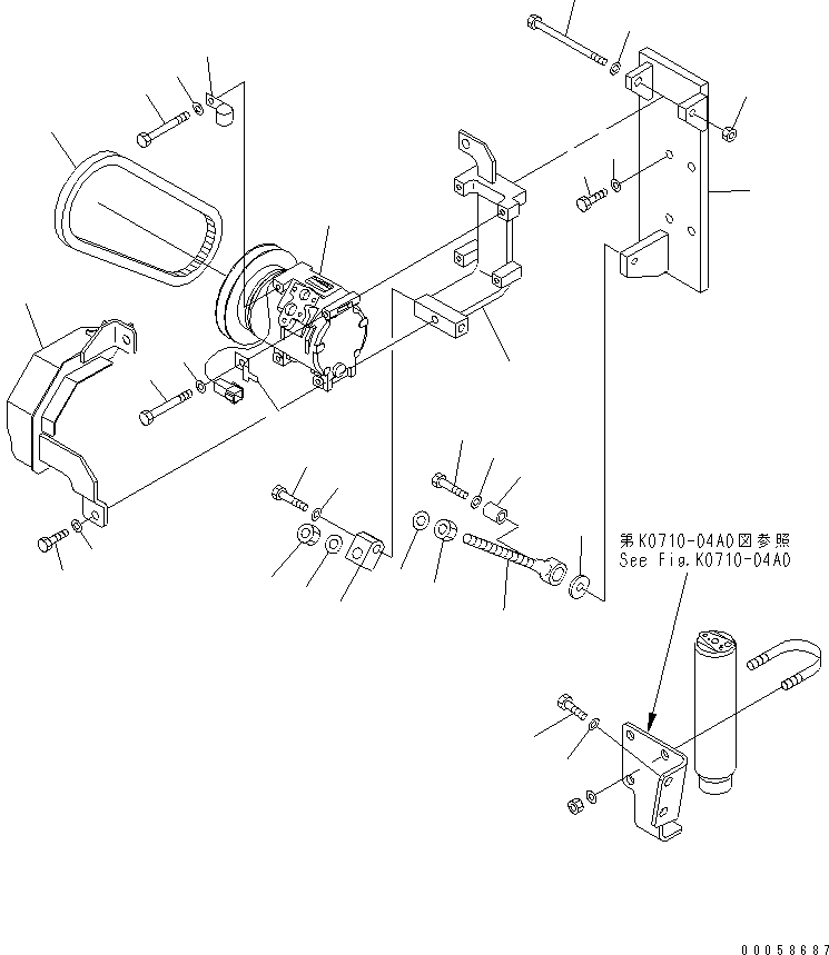 Komatsu parts book diagram for PC800SE-8 S/N 50001-UP (ecot3): AIR CONDITIONER (COMPRESSOR)
