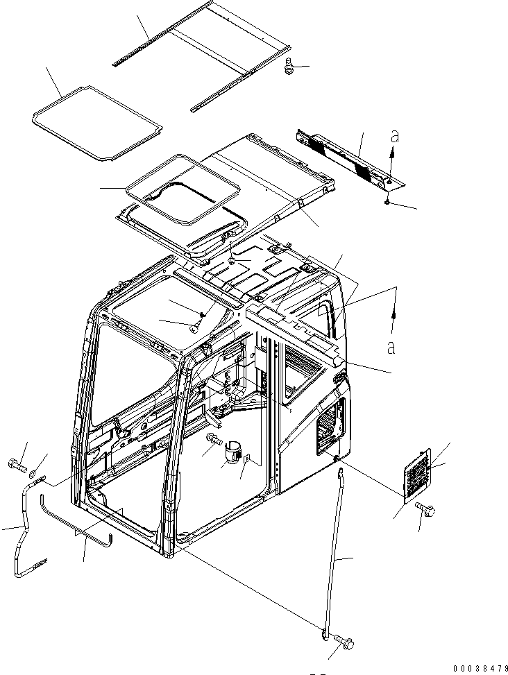 Komatsu parts book diagram for PC800SE-8 S/N 50001-UP (ecot3): FLOOR FRAME (OPERATOR'S CAB) (ACCESSORIES) (QUARRY APEC.)(FOR BIG WIND AIR CONDITIONER)(#50001-55000)