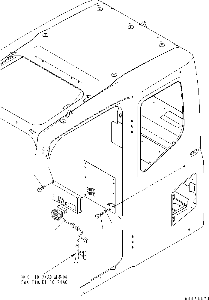 Komatsu parts book diagram for PC800SE-8 S/N 50001-UP (ecot3): FLOOR FRAME (OPERATOR'S CAB) (WITH KOMTRAX)(#55001-)