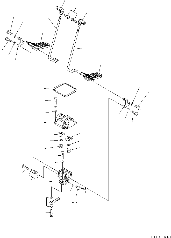 Komatsu parts book diagram for PC800SE-8 S/N 50001-UP (ecot3): FLOOR FRAME (OPERATOR'S CAB) (TRAVEL CONTROL)