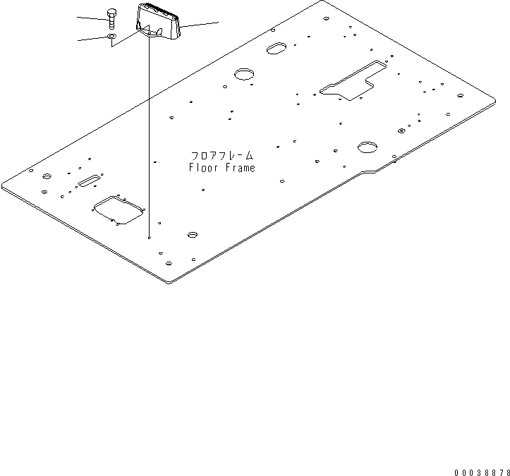 Komatsu parts book diagram for PC800SE-8 S/N 50001-UP (ecot3): FLOOR FRAME (OPERATOR'S CAB) (FOOTREST) (L.H.)