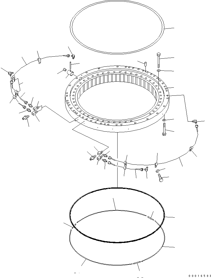 Excavators Komatsu / PC800SE-8 S/N 50001-UP (ecot3)(pc800s2c) / SWING CIRCLE (FOR COUNTERWEIGHT LIFT UP)(270020 : N1110-01A1)