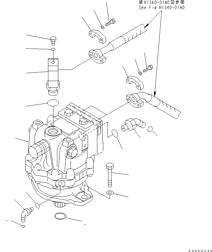 Excavators Komatsu / PC800SE-8 S/N 50001-UP (ecot3)(pc800s2c) / SWING MOTOR (FRONT)(270080 : N1220-01A0)