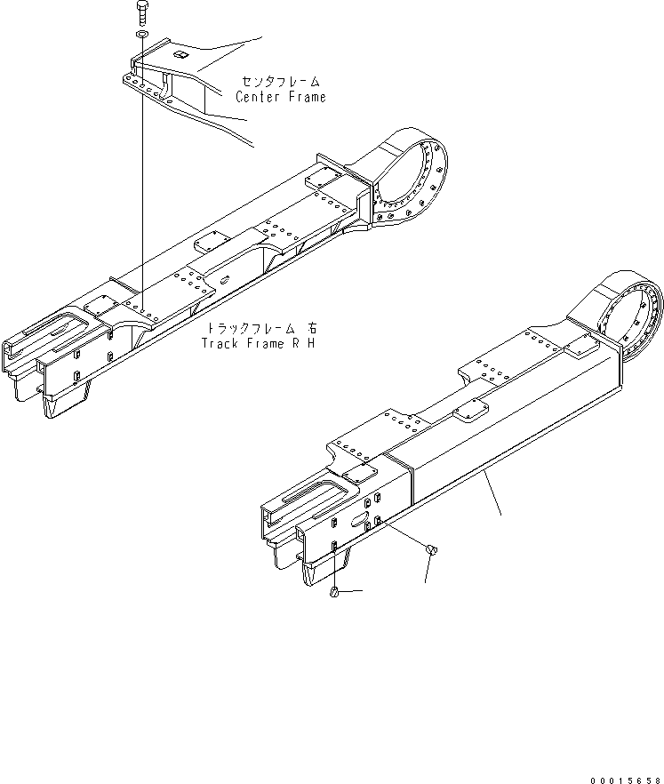 Excavators Komatsu / PC800SE-8 S/N 50001-UP (ecot3)(pc800s2c) / TRACK FRAME (L.H.)(330100 : R1120-01A0)
